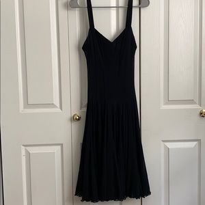 Black Mid Length Skater Dress